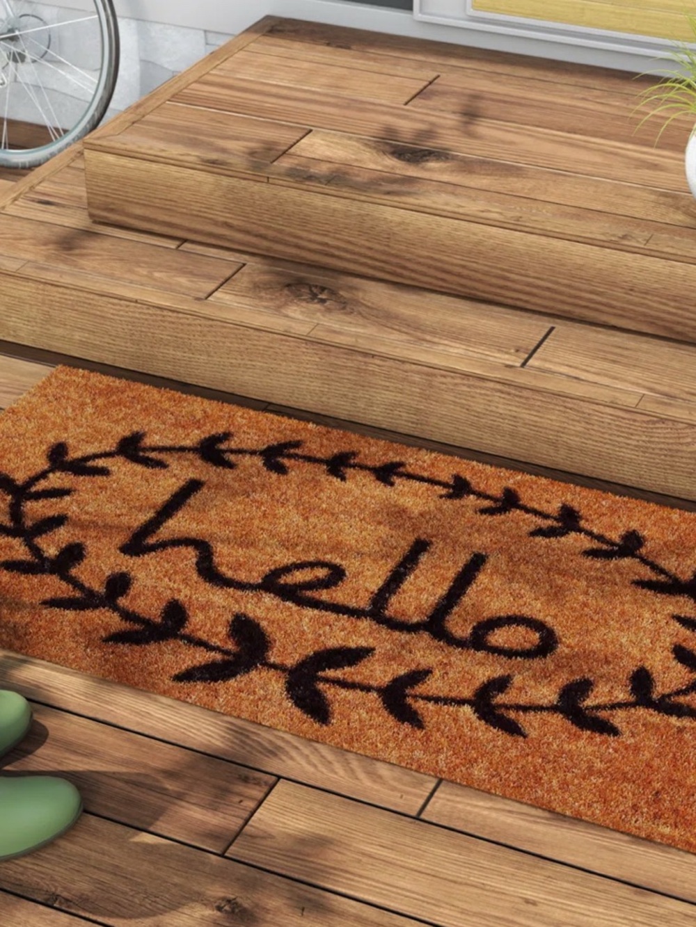 BRAND NEW Welcome "Hello" Rust Welcome Doormat - Outdoor Home Accent (2’ x 3’)
